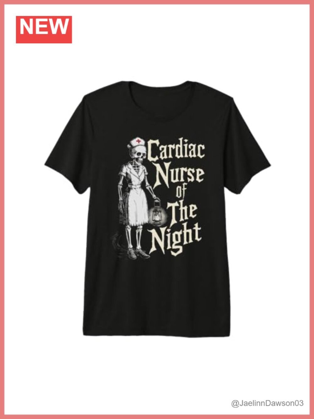 Halloween Cardiac Nurse Tri-Blend Tee Crew Neck Spooky Nursing Shirt